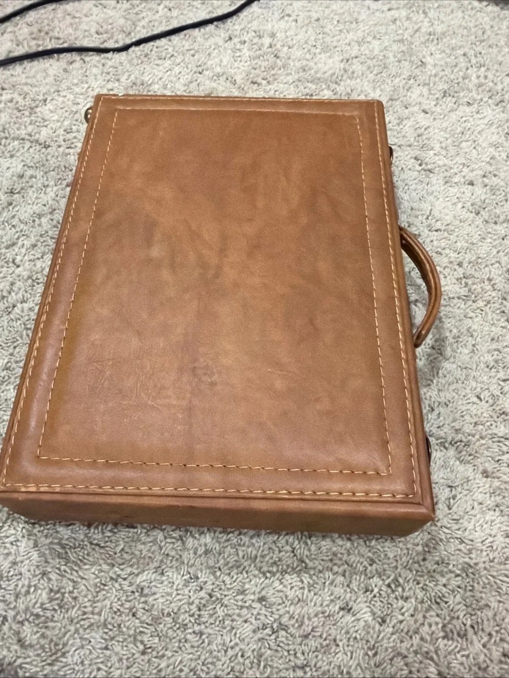 U.S. Luggage Leather ? Locking Vintage Brief Case Business Professional Attaché
